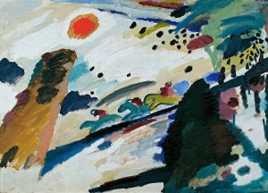 Romantic landscape by Wassily Kandinsky Oil Painting