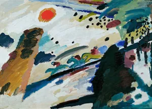 Romantic landscape by Wassily Kandinsky Oil Painting