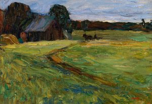 Russian landscape by Wassily Kandinsky Oil Painting