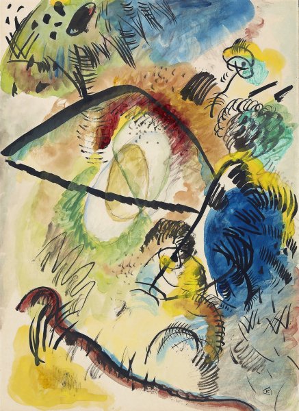 Main Product Photo of Watercolor IX  Painting by Wassily Kandinsky