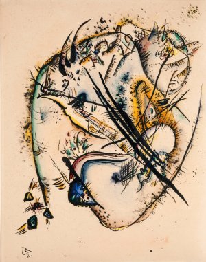 Watercolour with Seven Strokes by Wassily Kandinsky Oil Painting