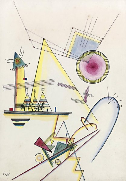 Zartes Gemut  by Wassily Kandinsky - Hand-Painted Oil Painting Reproduction