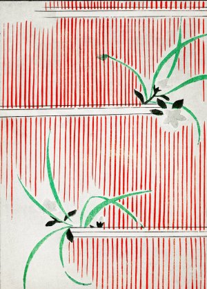 Morning glory illustration by Watanabe Seitei Oil Painting
