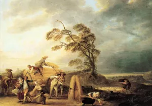 The Storm Oil painting by Louis-Joseph Watteau