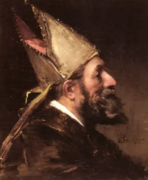 A Bishop painting by Wenceslas Vacslav Brozik