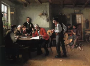 The Discussion by Wenceslas Vacslav Brozik Oil Painting