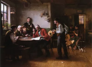 The Gossip by Wenceslas Vacslav Brozik - Oil Painting Reproduction