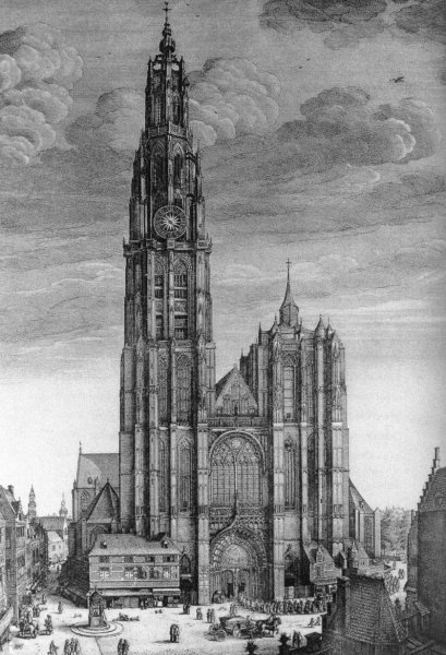 Main Product Photo of Cathedral Antwerp Painting by Wenceslaus Hollar