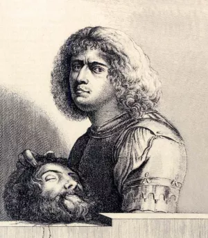 Giorgione's Self-Portrait as David painting by Wenceslaus Hollar