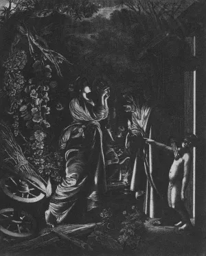 Stellion Insulting Ceres Oil painting by Wenceslaus Hollar