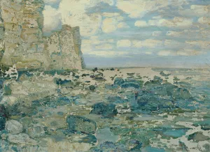 Am Meeresstrand Felsklippen Oil painting by Wenzel Radimsky