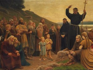 Ansgar by Wenzel Tornoe Oil Painting