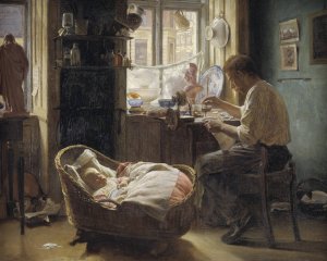 At the China Repairer's by Wenzel Tornoe Oil Painting