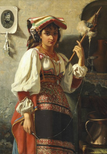 Main Product Photo of Italienerinde  Painting by Wenzel Tornoe