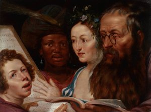 An Allegory of Music by Werner Jacobsz Van Den Valckert Oil Painting