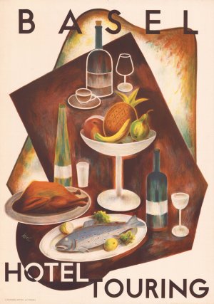 Basel, Hotel Touring by Werner Koch Oil Painting