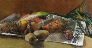 Still Life With Vegetables by Werner Neuhaus Oil Painting