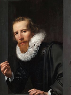 Portrait of a Goldsmith by Werner Van Den Valckert Oil Painting