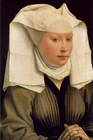Lady Wearing a Gauze Headdress by Weyden Rogier Van Der - Oil Painting Reproduction
