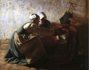 Grandmother's First Visit by Wilder Darling Oil Painting