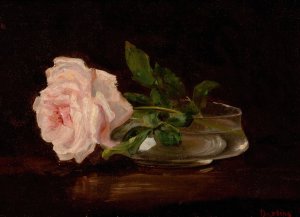 Still Life with Roses by Wilder M. Darling Oil Painting