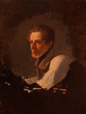 Heinrich Marr by Wilhelm Bendz Oil Painting