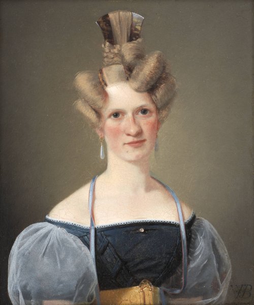 Marie Raffenberg, the Artist's Betrothed  by Wilhelm Bendz - Hand-Painted Oil Painting Reproduction