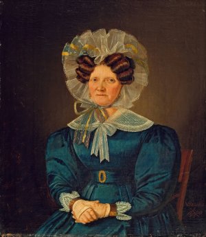 Portrait of Mette Sophie Fuglsang. The artist's aunt by Wilhelm Bendz Oil Painting