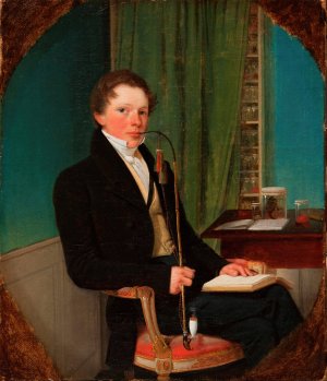 Portrait of the anatomist Henrik Carl Bang Bendz. The artist's brother by Wilhelm Bendz Oil Painting