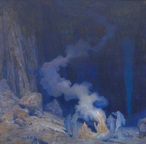 Die Flamme by Wilhelm Bernatzik Oil Painting