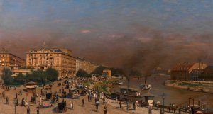 Sommermorgen am Franz Josephs-Quai by Wilhelm Bernatzik Oil Painting