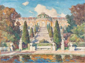 Castle Sanssouci by Wilhelm Blanke Oil Painting