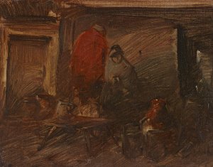 Hollandisches Wirtshaus by Wilhelm Busch Oil Painting