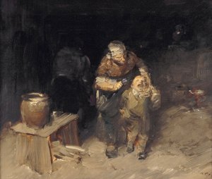 Small But Stubborn by Wilhelm Busch Oil Painting