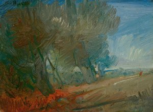 Waldrand mit Rotjacke by Wilhelm Busch Oil Painting