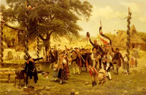 The Bowling Champion by Wilhelm Carl August Zimmer - Oil Painting Reproduction