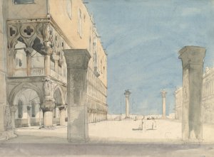 View of the Piazzetta di San Marco in Venice by Wilhelm Gail Oil Painting