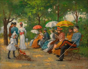 Die Lasterallee im Wiener Prater by Wilhelm Gause Oil Painting