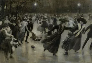 Party On The Ice by Wilhelm Gause Oil Painting