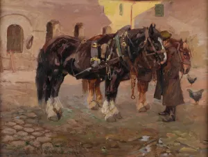Feierabend by Wilhelm Hohnel Oil Painting