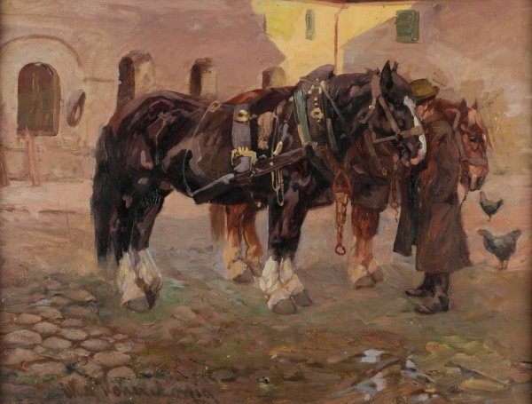 Main Product Photo of Feierabend  Painting by Wilhelm Hohnel