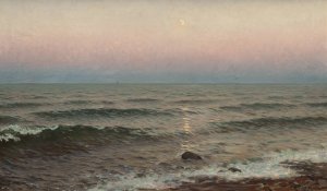Evening by the Shore. Motif from OxelOsund by Wilhelm Jaensson Oil Painting