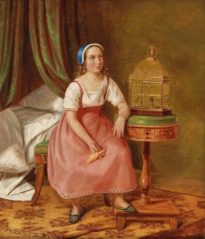 Traurige Entdeckung by Wilhelm Kiesewetter Oil Painting