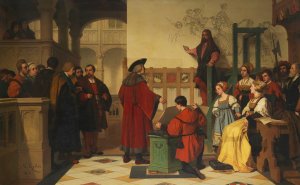 Albrecht Durer is visited by Emperor Maximilian at work by Wilhelm Koller Oil Painting