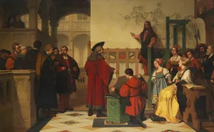 Albrecht Durer is visited by Emperor Maximilian at work by Wilhelm Koller Oil Painting