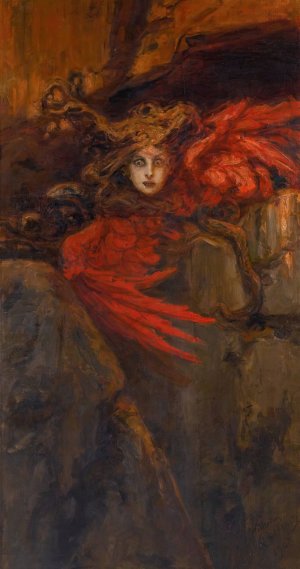 Medusa by Wilhelm Kotarbinski Oil Painting