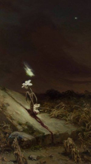 Suicide's grave by Wilhelm Kotarbinski Oil Painting
