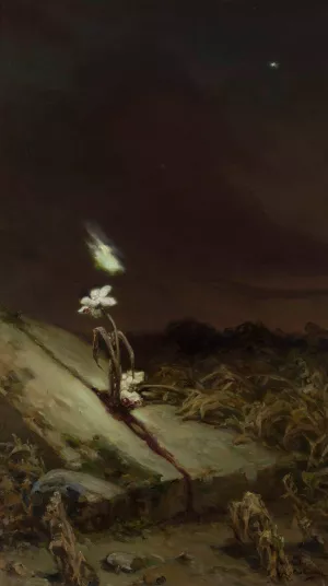 Suicide's grave by Wilhelm Kotarbinski Oil Painting