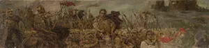 Victorious procession after the battle by Wilhelm Kotarbinski Oil Painting