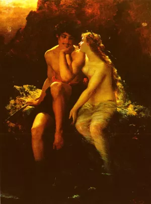 Romantic Idyll by Wilhelm Kray - Oil Painting Reproduction